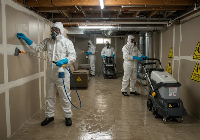 Basement Moisture Removal and Structural Drying process in Hanapepe Heights, HI
